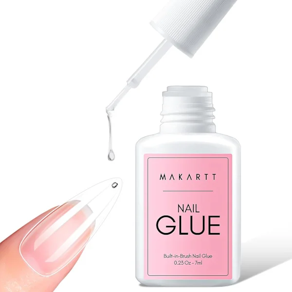 Extra Strong Nail Glue with Brush – Dries Quickly in 5s, Long-Lasting Hold, 7ml, False Nails & Repairs, No Nail Lamp Needed