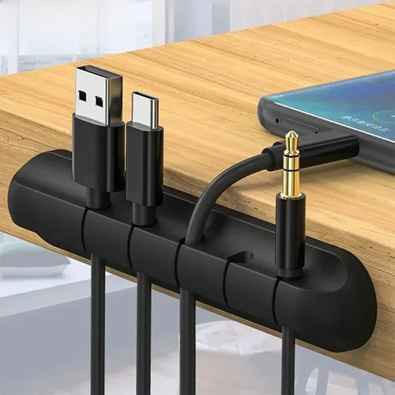 AliExpress - NNBILI Siliconen USB-kabelorganizer Kabelhaspel Desktop Tidy Management Clips Kabelhouder voor muis Hoofdtelefoon Draadorganizer