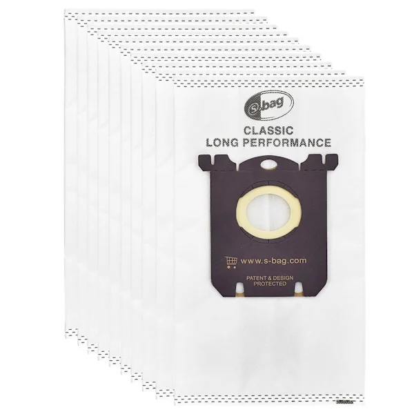 10-pack dammsugarpåsar kompatibla med Electrolux S-bag, effektiv filtrering för renare luft och enkel installation