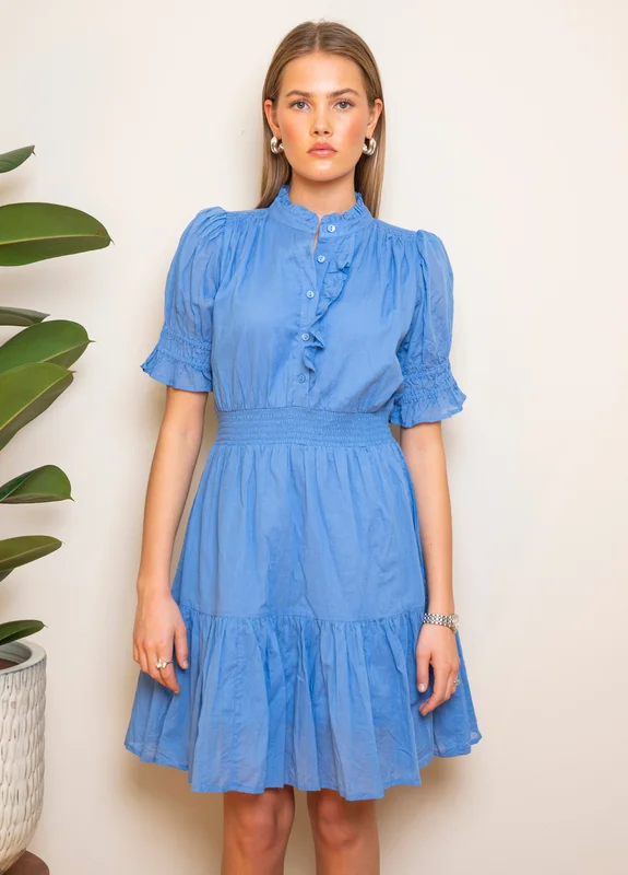 MISSMAYA - Millie Dress Blue Voille - XS