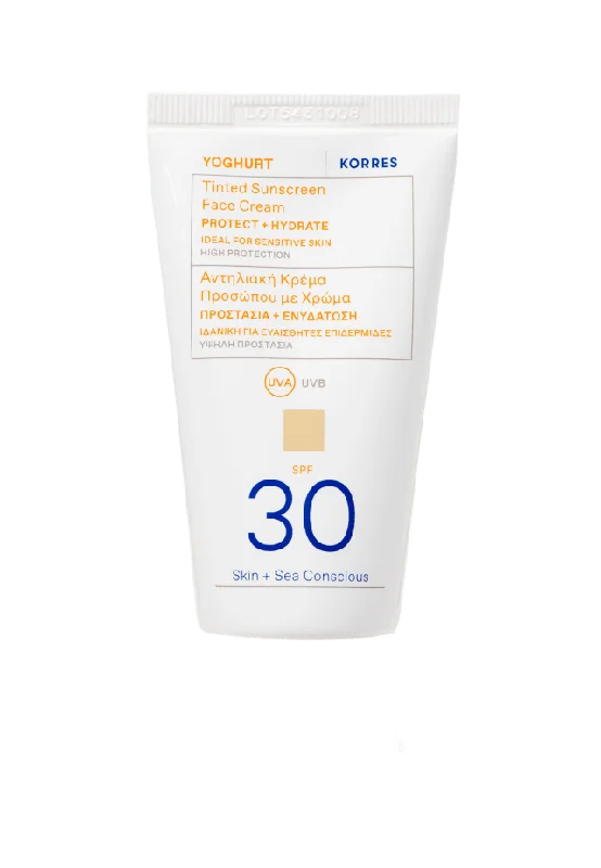 Korres Yoghurt Tinted Sunscreen Face Cream SPF 30 Solskydd & solvård Unisex 50 ML
