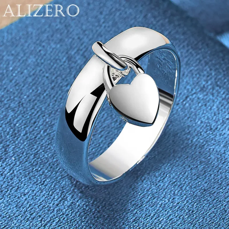 AliExpress - ALIZERO 925 bague en argent Sterling coeur serrure bague pour femmes homme cadeaux de fiançailles de mariage mode fête charme bijoux