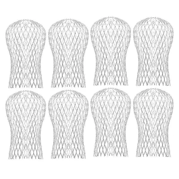 8 stk. takrennebeskytter, nedløpsrørfilter, bladskjermdeksler for takrenne, holder takrenne D