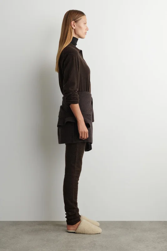 COS Femme Mules En Peau Lainée in Beige