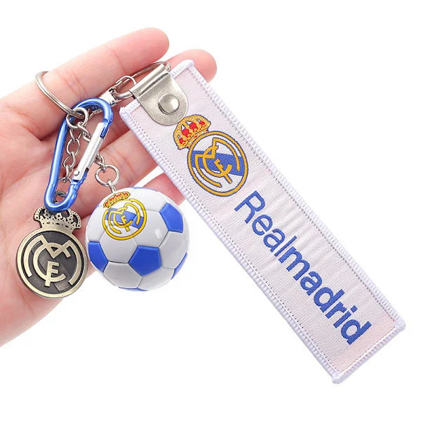 2026 FIFA World Cup Real Madrid fodboldhold logo taske charm nøglering Real Madrid bold + skilt + reb sæt Real Madrid bold + kort + reb sæt