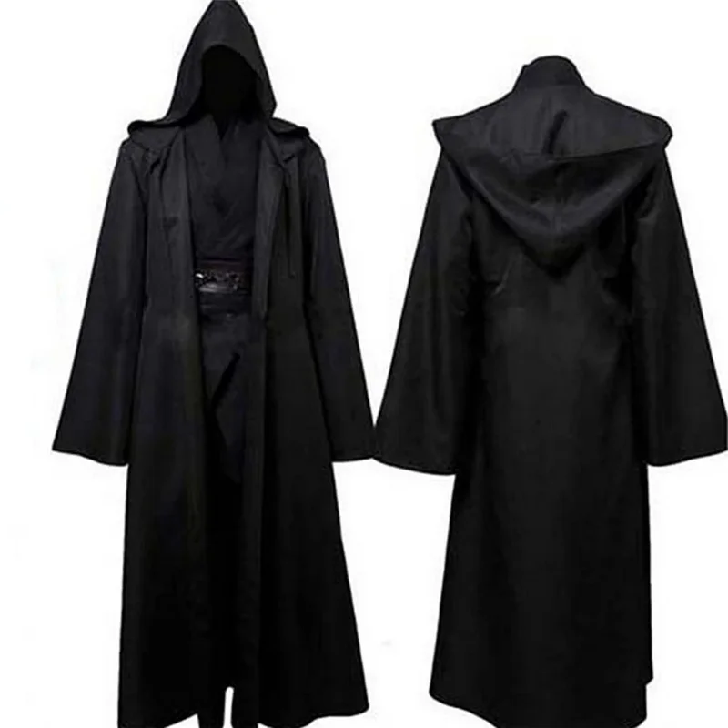 AliExpress - Cape noire Cape guerrier Costume pour adultes Cape de Vampire avec capuche adulte Halloween Cosplay Vampire Costume de noël Robe Cape
