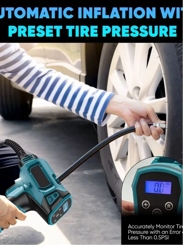 AliExpress - Kabellose aufblasbare Pumpe mit Digitalanzeige, tragbare elektrische Autoluftpumpe, pneumatisches Werkzeug für Makita 18V Akku