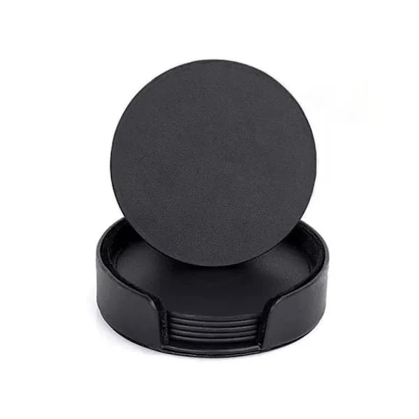 6-pack - Leather Coasters - Glass Coasters