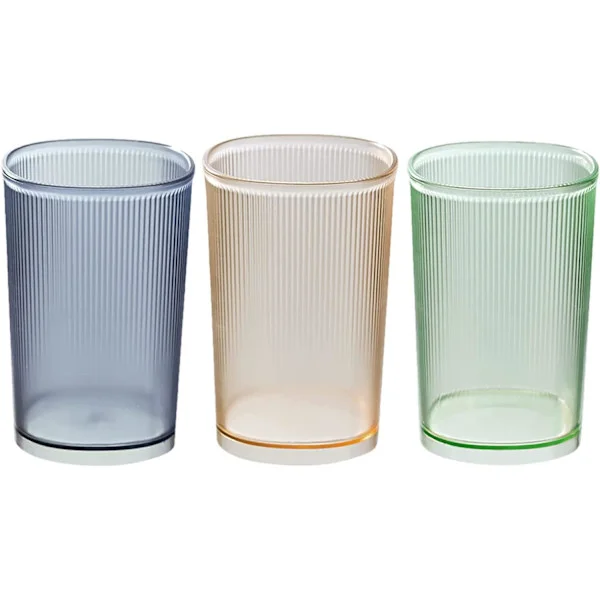 Mugghållare, 3 st plastmugg tandborstmugg, värmebeständig transparent tandborstmugg, återanvändbar