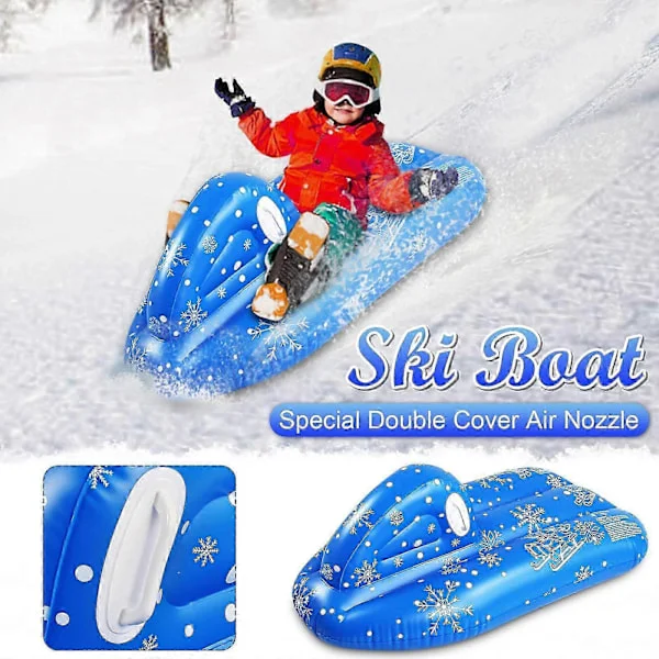 Christmas Vacation Adventskalender Oppblåsbar Akebrett for Barn og Voksne Vinter Ski Matte Praktisk Stor Størrelse Akebrett Snøleker for Barn Utendørs