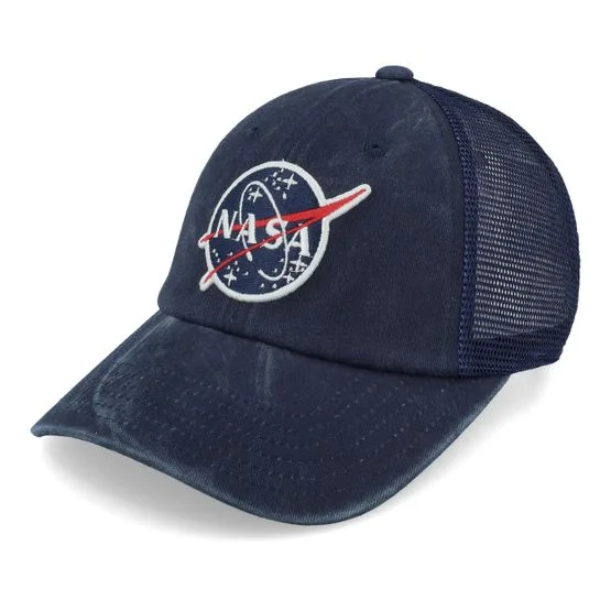 American Needle - Azul trucker Gorra - Nasa Raglan Bones Navy Trucker @ Hatstore