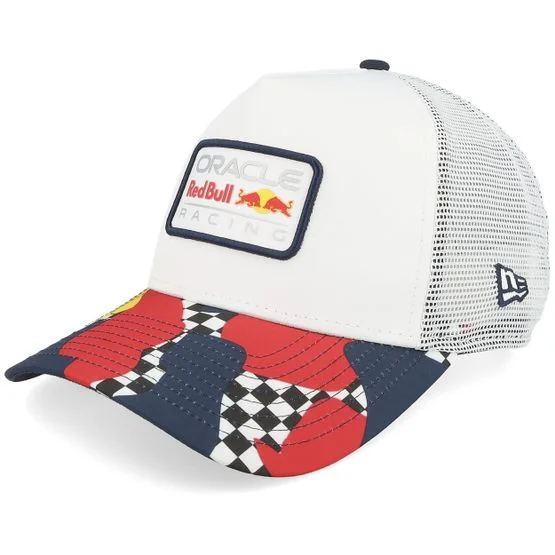 New Era - Motor Blauw trucker Cap - Red Bull Racing F1 25 Abstract E-frame White Trucker @ Hatstore