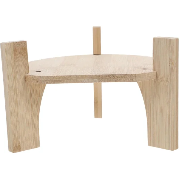 Rustic Bamboo Party Drink Dispenser Stand Sturdy Water Bottle Holder for Outdoor Events