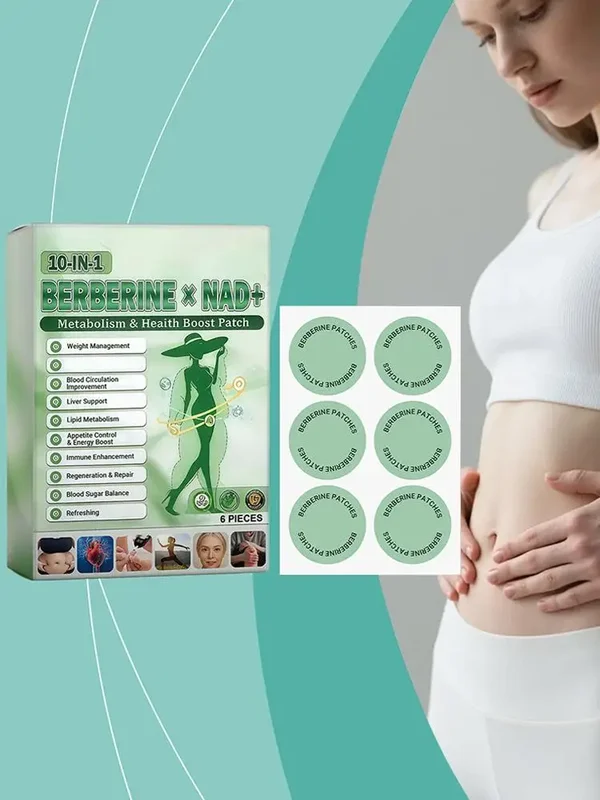AliExpress - 10-in-1 Berberine x NAD+ Gewichtsmanagement-Pflaster, einfach anzuwenden, Körpergewichtsreduktions-Aufkleber, Körperpflege-Pflaster