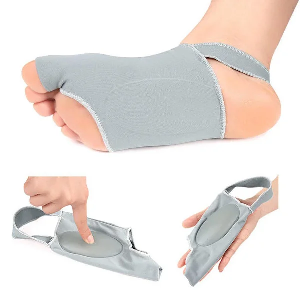 1 par 2 i 1 svangstøtte ærme skinne storetå Hallux Valgus korrektion ankel svang skinne wrap med puder til flade fødder