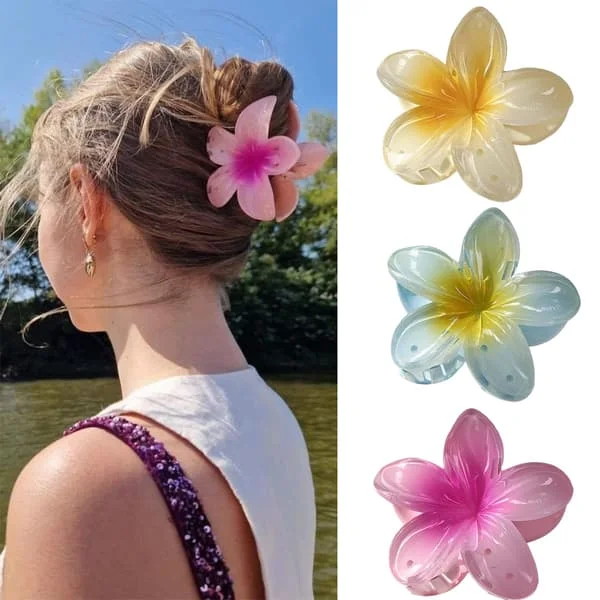 3 kpl Frangipani Kukka Akryyli Hiusklipsi Naisille Kesä Kukka Hiusasusteet Keltainen Sininen Pinkki Kukallinen Hiusklipsi Havaiji Hiusneulat Allig