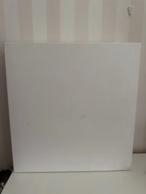 Stort vitt målarduk