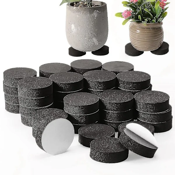 100 stk. 50 stk. Plant Pot Fødder Hævning Naturligt Gummi Blomsterpotte Måtte Usynlig Pot Fødder Til Tung Udendørs Plan 50MM -CH -GLS[C]