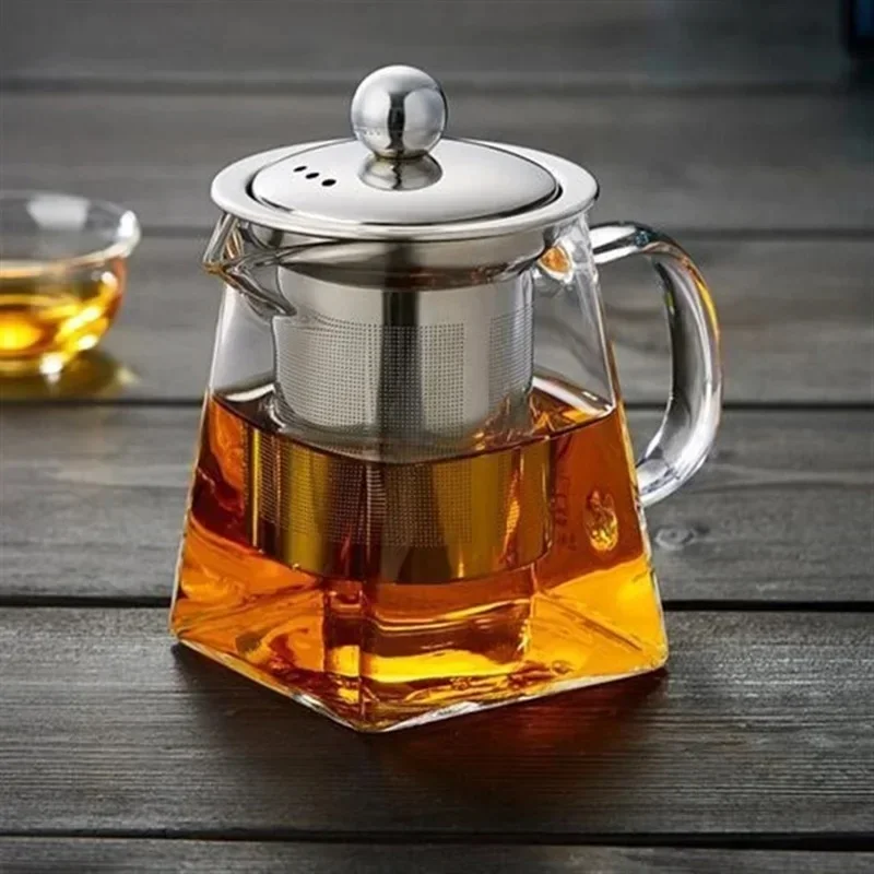 AliExpress - Théière en verre résistant à la chaleur avec infuseur à café en acier inoxydable, récipient chauffant, théière, bonne bouilloire 