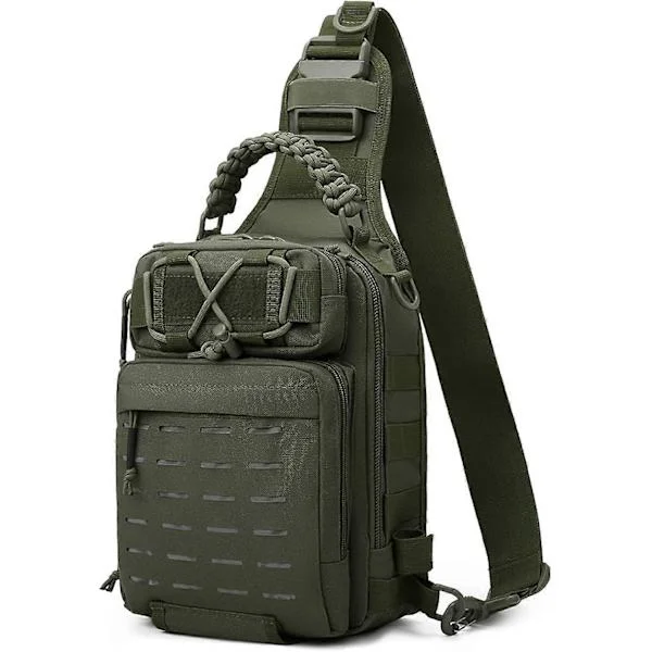 [LLC] Fishing Sling Bag Fishing Tackle Bag Tool Bag for Fishing Hiking Camping Color B