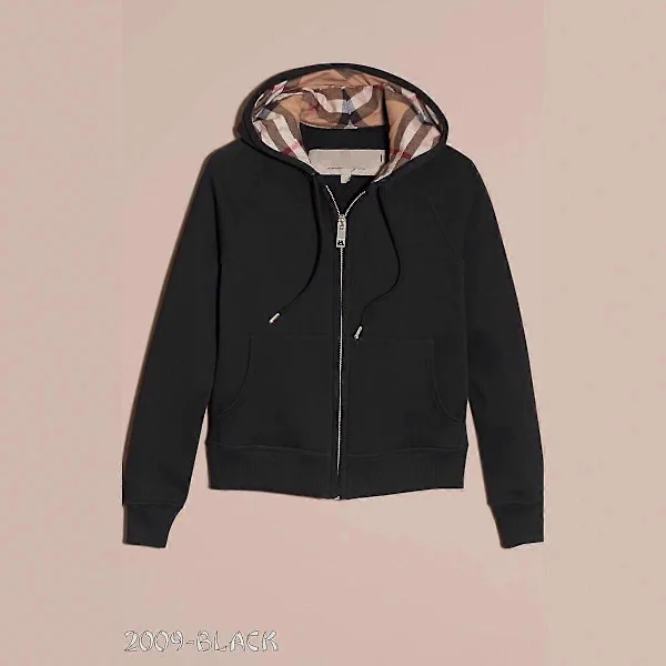 {SC}High-Quality Original Simple Hoodie British Style Hoodie Men's Women's Pullover Women's Jacket Full Cardigan Zipper Coat Black