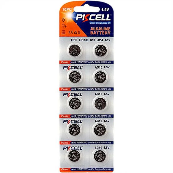 Batteri AG10 / LR1130 / LR54 / 189 / 10-pack PKcell