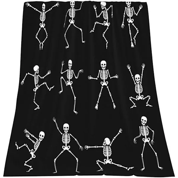 Halloween filt - Plys Halloween filt - Hyggelig flannel grå Halloween dekoration til fest sofa seng stue 127 cm x 152 cm Stil 2