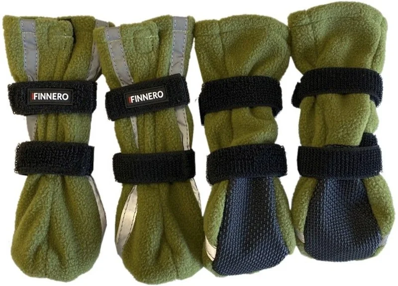 FinNero Hundsko HALLA Reflex Grön XXS-S 4-pack