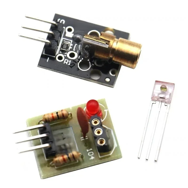 AliExpress - KY-008 650nm Laser Zender Module met Laser Sensor Module Niet-Modulator Buis Laser Ontvanger Module Kit voor Arduino