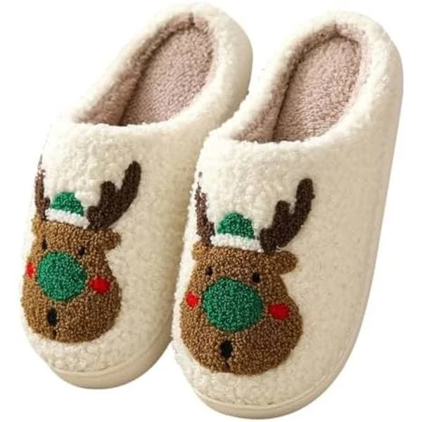 Pehmeät tossut naisille ja miehille, lämpimät ja mukavat muhkeat tossut, joissa on nukkaa, tyyny, slip-on sisätossut sisä- ja ulkokäyttöön, 