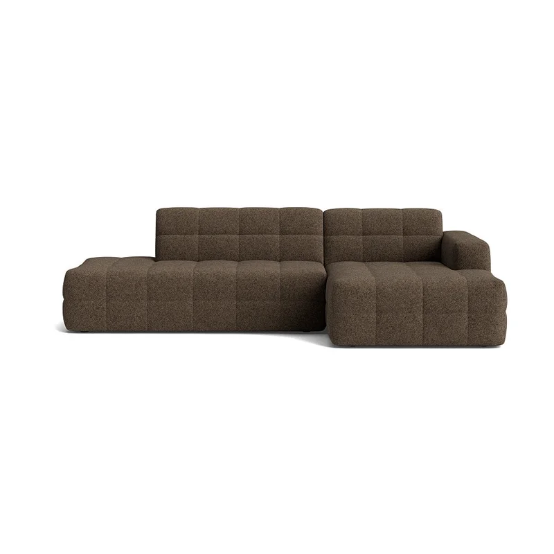 Paris chaiselong sofa, højrevendt | open end - Modesto Brun - 282x162x77cm - Sofa, chaiselong - Komfortabel PU Skum, Bøg & Krydsfinér