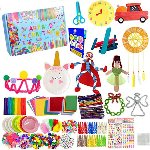 Barnpysselset Barnpyssellådor Barnpysselmaterial Pysseltillbehör Pysselmaterial Pyssellådor för flickor