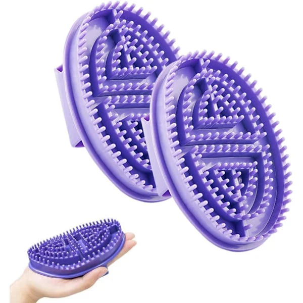 Magmassageborste avslappnande massagekam eterisk oljeborste kroppsborste badborste arm ben och rygg tryckborste (2 stycken)
