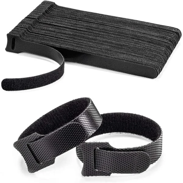 Buntebånd, borrelås, gjenbrukbare buntebånd Velcro 50 pak