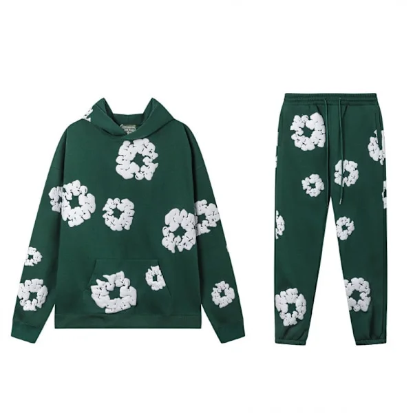 Hettegenser Sett Denim Tears Hettegenser og Buksesett - Grønn - Størrelse XL