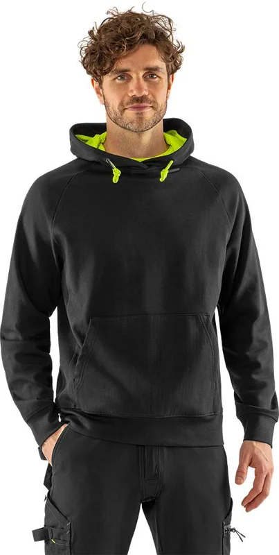 Fristads Herr Stretch sweatshirt med huva 7870 GKC, Svart