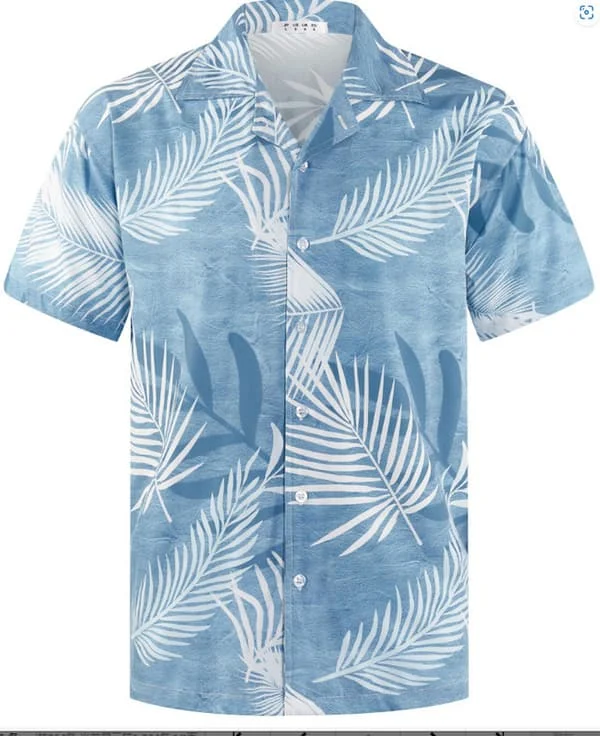 Hawaiiskjorte med korte ermer for menn