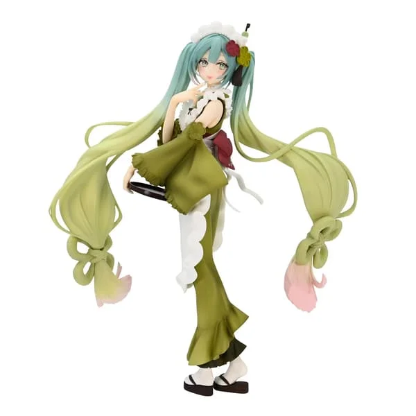 Hatsune Miku Figurin 22cm PVC Matcha Bafei Sagovärld Juklapp Anime Action Figur Vuxen Modell Leksaker För Pojkar