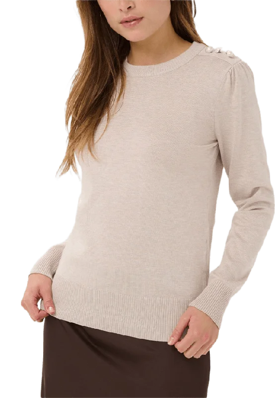 Saint Tropez MoeSZ Deco Pullover Stickat Dam Grå XXL