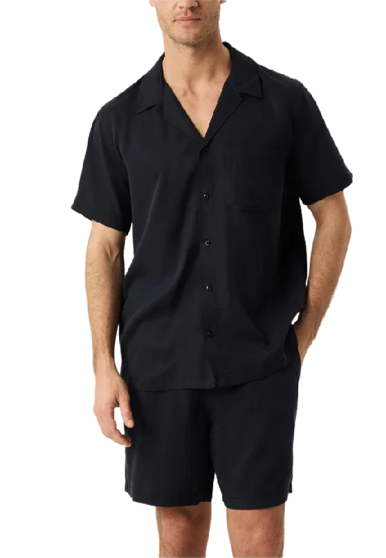 Björn Borg Lyocell Resort Shirt Skjortor Herr Svart XL