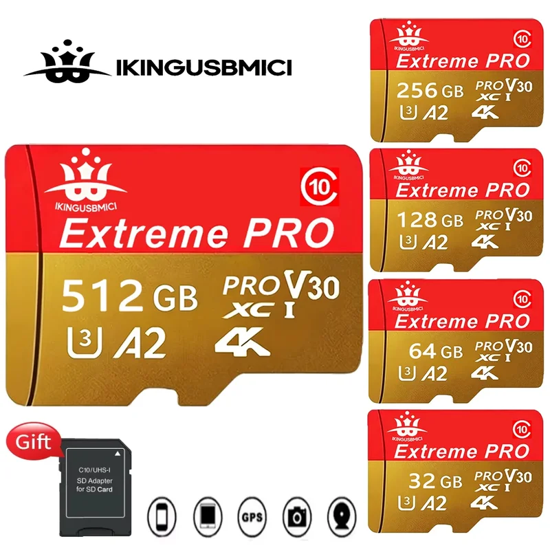 AliExpress - Carte mémoire SD V60 Micro TF SD, vitesse extrême, 256 Go, 2 16 Go, 512 Go, 8 Go, 64 Go, carte mini TF Ultra pour téléphone et appareil 
