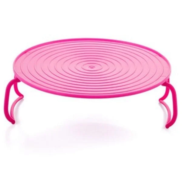 Multifunctional Microwave Heating Layer Steaming Rack Tray Double Layer Insulation Tray Stand Pot Mat Pink Pink Pink