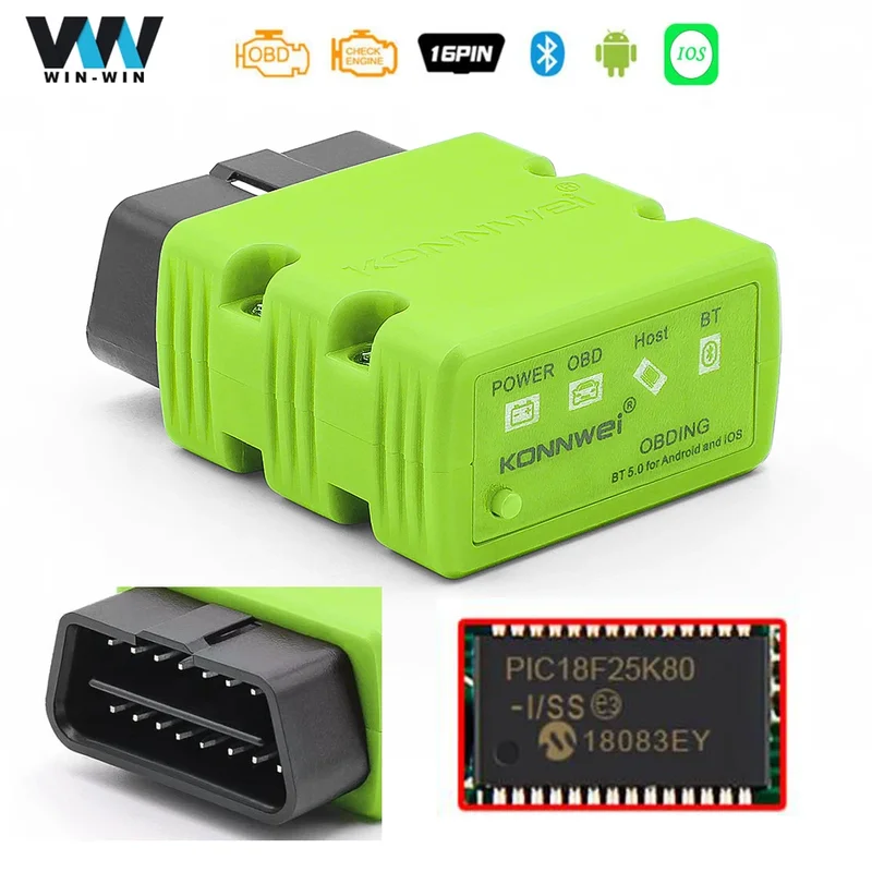 AliExpress - KONNWEI KW902 ELM327 V1.5 Bluetooth 5.0 OBD2 Scanner ELM 327 PIC18F25K80 Motorprüfung Auto Scanner OBD 2 Diagnotic Code Reader