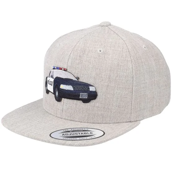 Kiddo Cap - Kids La Police Car Heather Grey Snapback Snapback Grey Cap - @ Hatstore