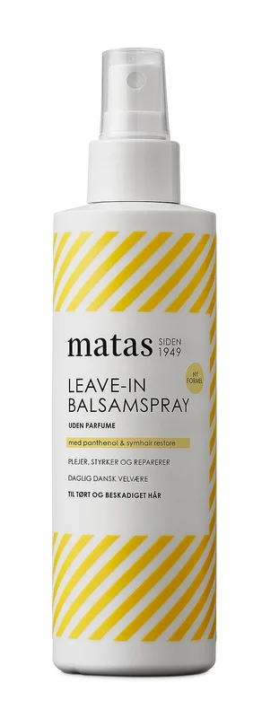 Matas Striber Leave-In Balsamspray til Tørt og Beskadiget Hår Uden Parfume 200 ml, Hår, Shampoo & Hårpleje, Leave-in Conditioner