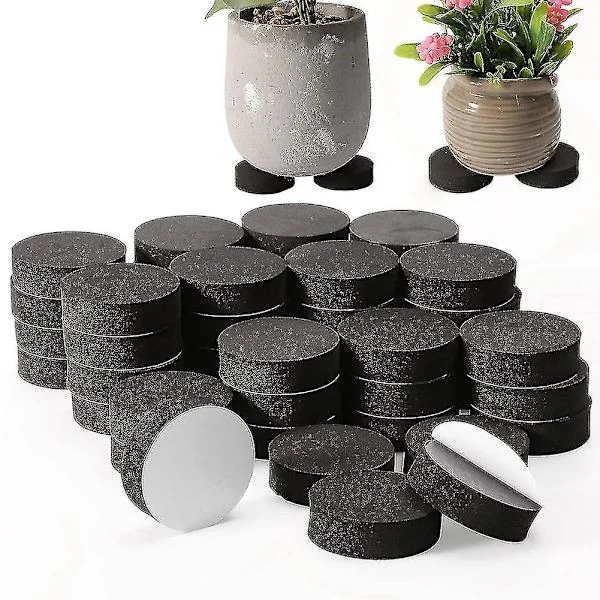100 st 50 st Krukfötter Höjare Naturligt Gummi Blomkruka Matta Osynliga Krukfötter För Tung Utomhusplan 50MM -CH -GLS[C]