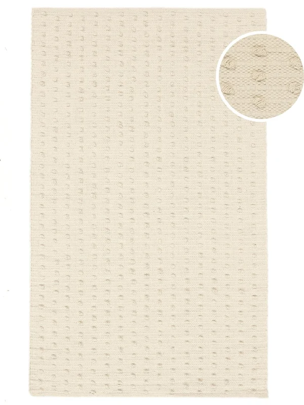 Washable Bumblin Natural White Small Rug