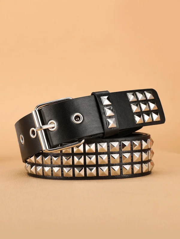 AliExpress - Trend Niet Gürtel Heavy Metal Gürtel Männer Frauen Punk Nachtclub Rock Stil Gürtel Jeans Gürtel Y2K Gürtel Mode Dekoration Frauen gürtel
