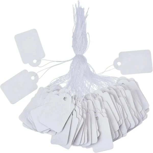 500-pack (35 x 22 mm) vita märketiketter prislappar