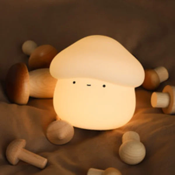 Natlampe til børn, Silikone Baby Natlampe, USB Genopladelig Baby Natlampe, Børns Sengelampe med Timer, Læselampe